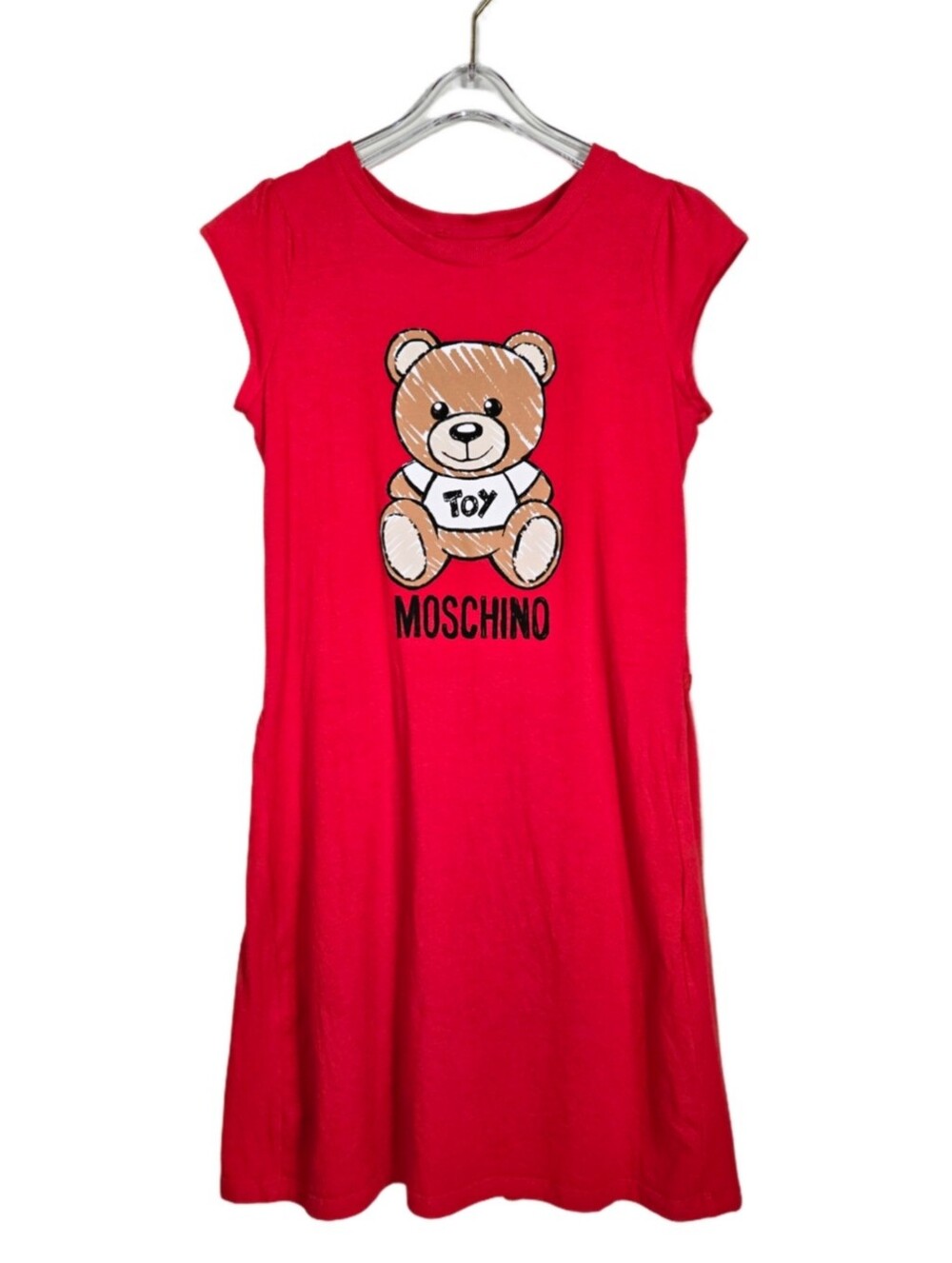 Moschino Kids Red Toy Bear Graphic Cotton Dress, Size 12 ~ VGUC
